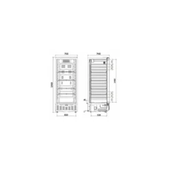 Armoire réfrigérée négative blanche GN 2/1 400 l