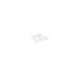Assiette carrée réutilisable PS blanc 165 mm - par 12