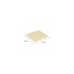 Assiette carton ingraissable kraft brun 150 x 150 mm - par 100