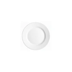 Assiette plate blanche verre trempé ø 19,5 cm - par 24