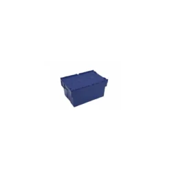 Bac à couvercle intégré bleu 55L
