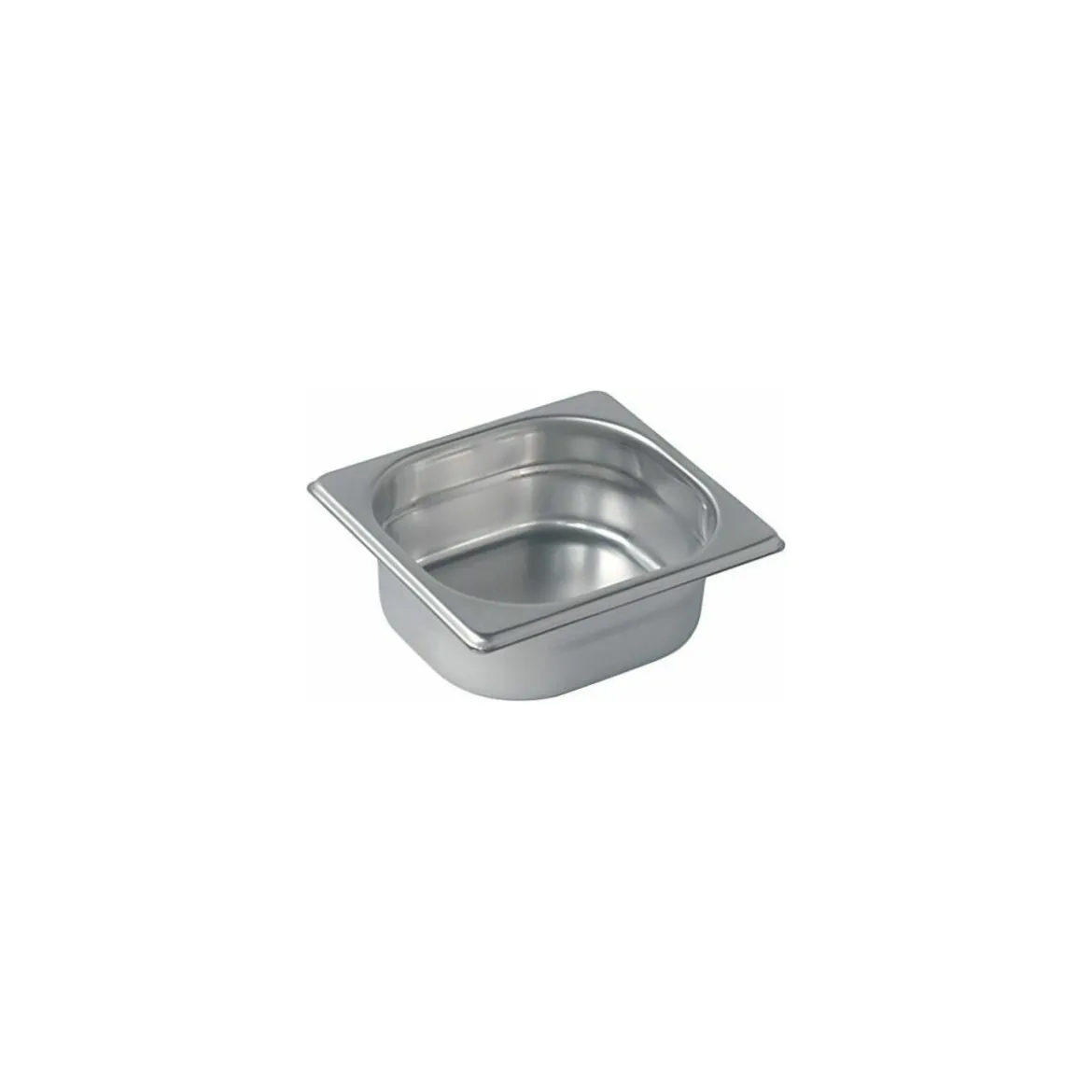 Bac gastronorme plein inox GN 1/6 profondeur 15 cm