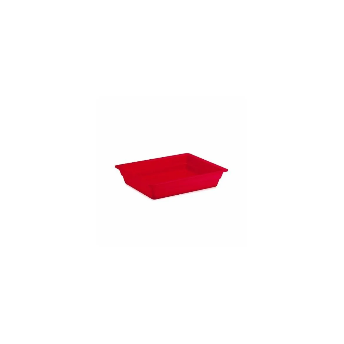 Bac mélamine rouge GN 1/2 H. 2 cm