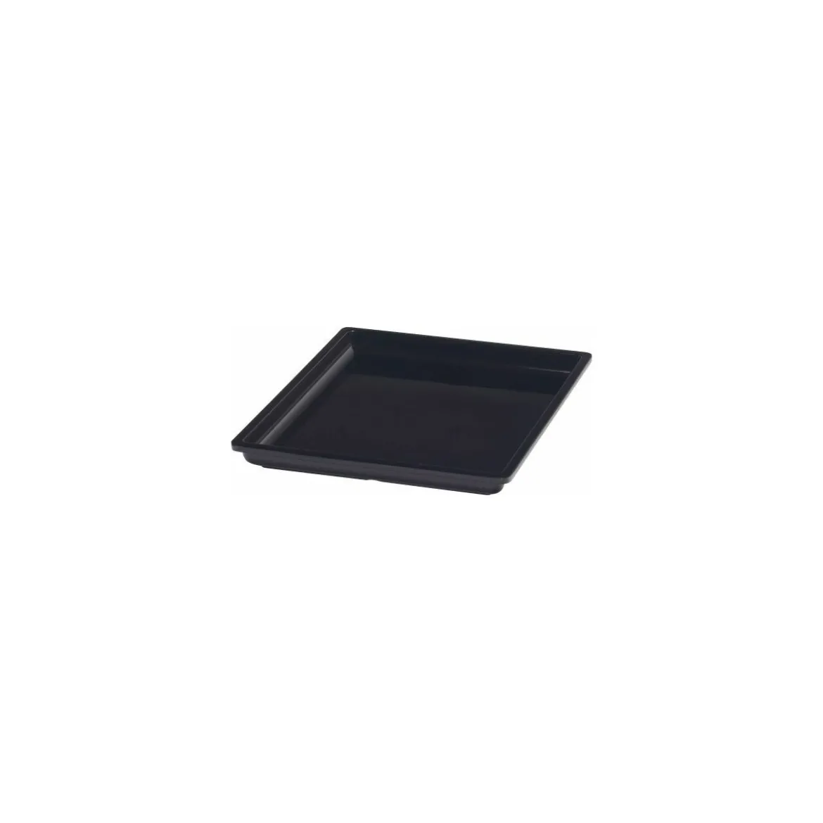 Bac mélamine Vestah noir GN 1/2 H. 3 cm