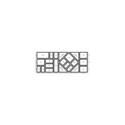 Bac plexi GN 1/5 noir H. 8 cm 26,5 x 20 cm