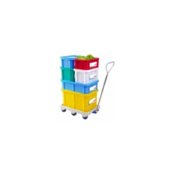 Bac rectangulaire PEHD rouge 15 L avec couvercle