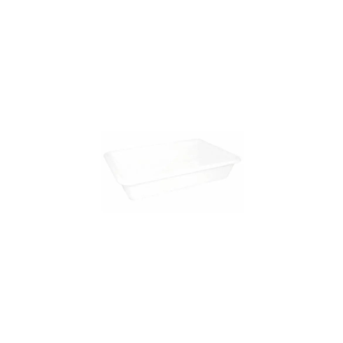 Bac rectangulaire plat PEHD blanc 3 L