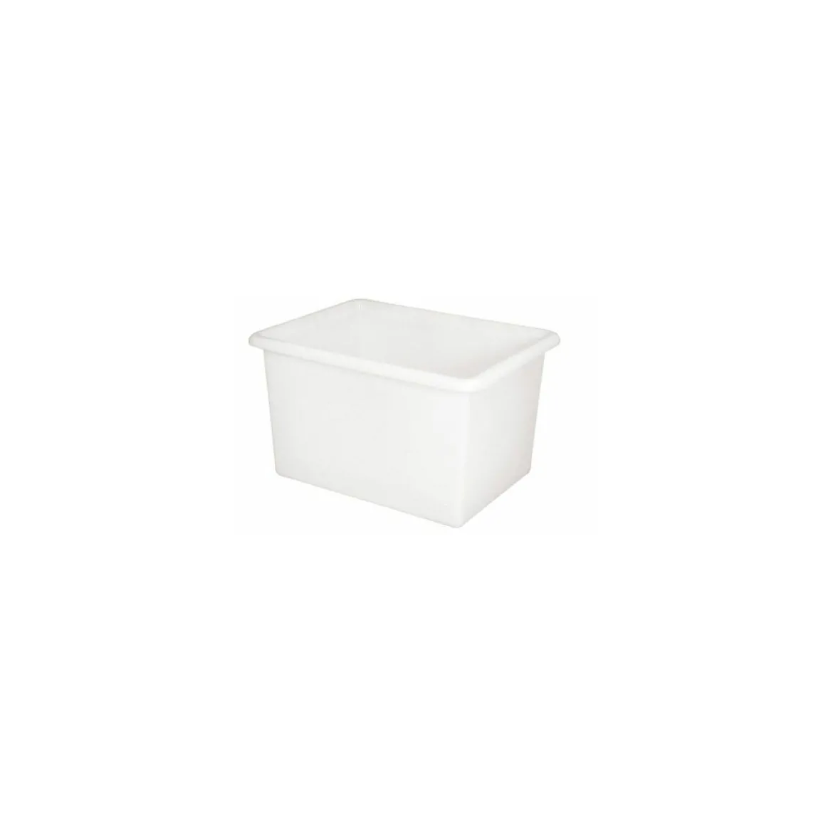 Bac rectangulaire profond PEBD blanc 55 L