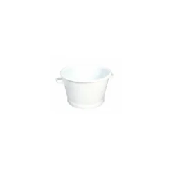 Baquet rond fond renforcé PEHD blanc 50L