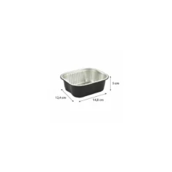 Barquette aluminium noir lisse Ready2Cook 579 ml - par 150