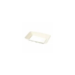 Barquette bagasse avec buvard 27 x 17,5 x 4 cm - par 200