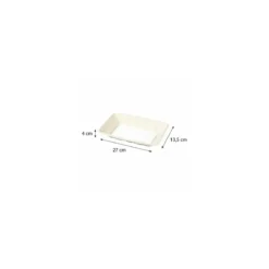 Barquette bagasse avec buvard 27 x 13,5 x 4 cm - par 200