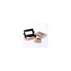 Barquette carton kraft ingraissable avec fenêtre 480 ml - par 400