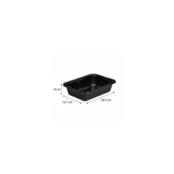 Barquette CPET scellable noir 65 cl - par 500