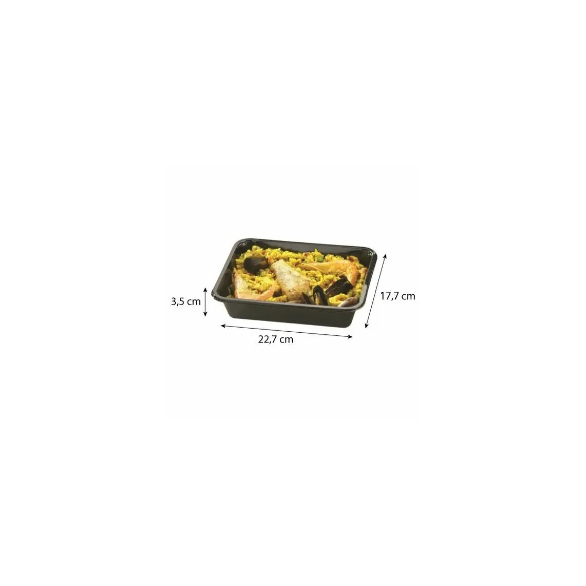 Barquette CPET scellable noire 100 cl - par 320