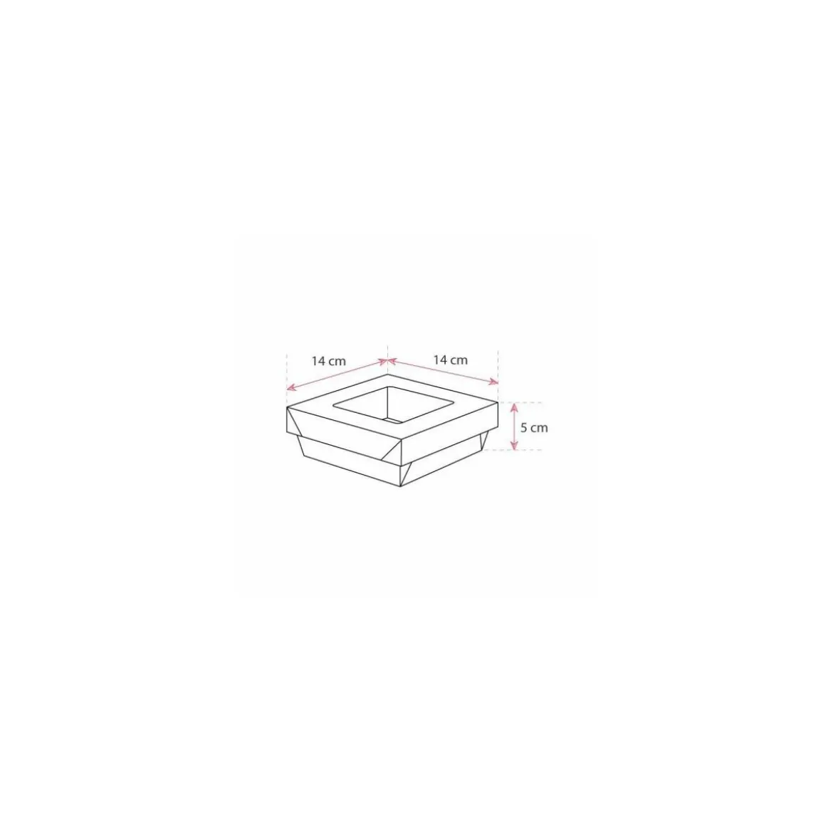 Barquette kraft brun ingraissable avec fenêtre 500 ml - par 50