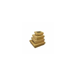 Barquette kraft brun ingraissable avec fenêtre 750 ml - par 60