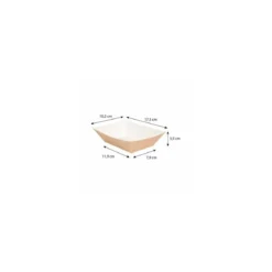 Barquette kraft brun sans couvercle 1200 ml - par 100