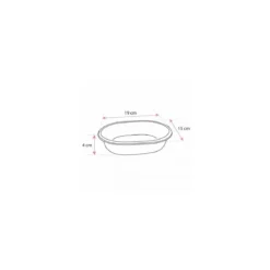Barquette noire micro-ondable ovale 700 ml - par 280