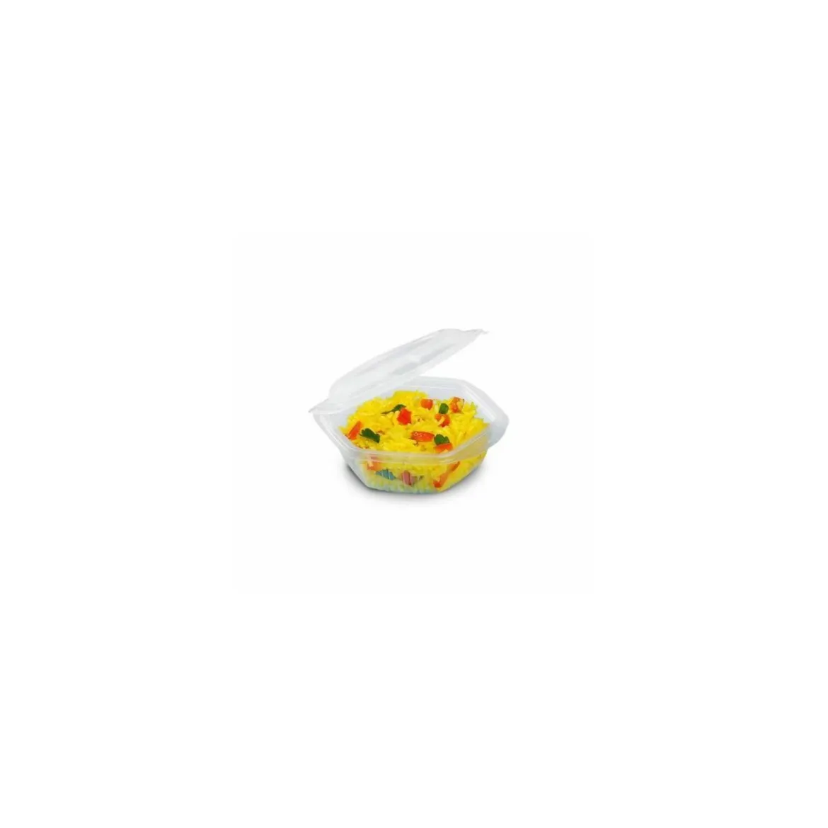 Barquette plastique Alphatop 250 ml micro-ondable avec couvercle - par 50