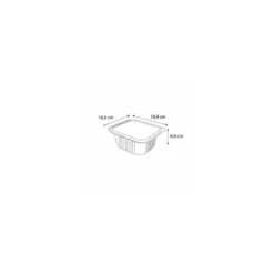 Barquette plastique avec couvercle Optipack 1500 ml - par 240