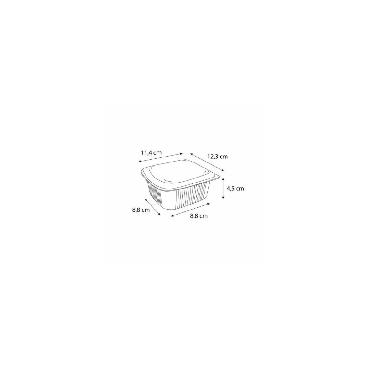 Barquette plastique avec couvercle Ondipack 250 ml - par 900