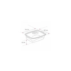 Barquette plastique Marmipack + couvercle 1800 ml - par 200