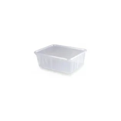 Barquette plastique micro-ondable 1350 ml avec couvercle - par 100