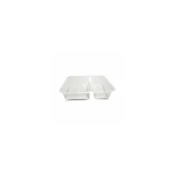 Barquette plastique transparente 2 compartiments scellable Alphacel 1380 ml - par 420