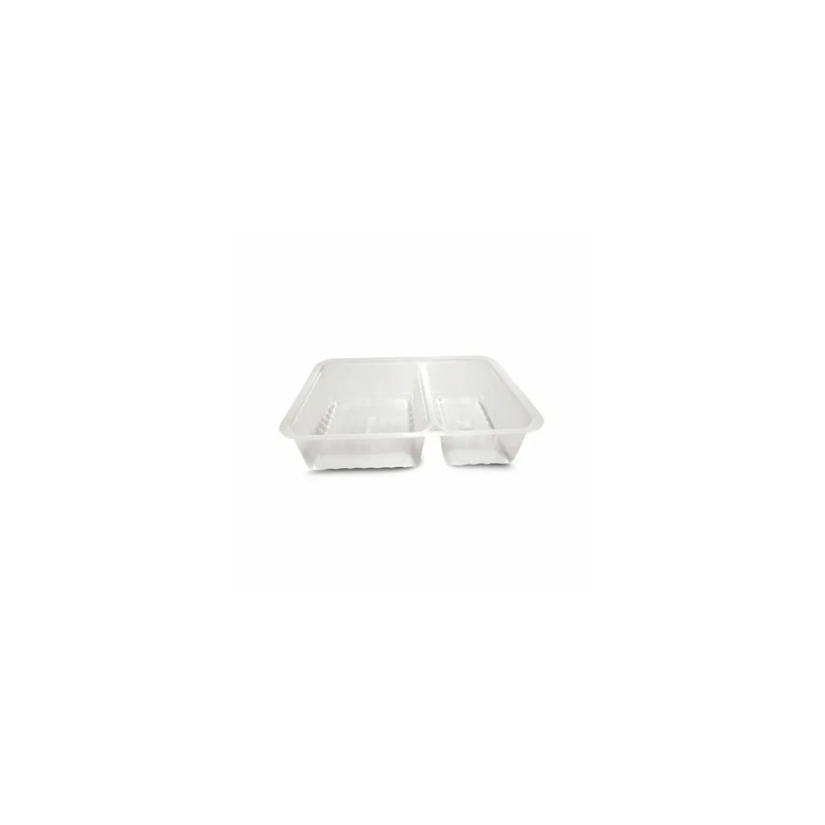 Barquette plastique transparente 2 compartiments scellable Alphacel 1380 ml - par 420