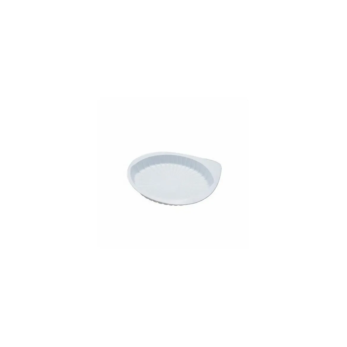 Barquette pour steak haché ovale blanche - par 2500