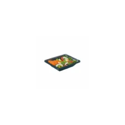 Barquette salade Pyramipack noire 750 ml avec couvercle indépendant - par 40