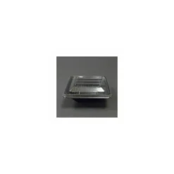 Barquette salade Pyramipack noire 250 ml avec couvercle - par 40