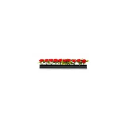 Barrette noire roses rouges 25 cm - par 12