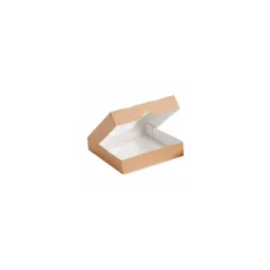Boite carton kraft à fenêtre 200 x 200 x 40 mm - par 50