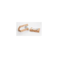 Boite carton kraft à fenêtre 200 x 120 x 40 mm - par 50