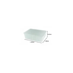Boite Carty blanche avec couvercle 3000 ml - par 90