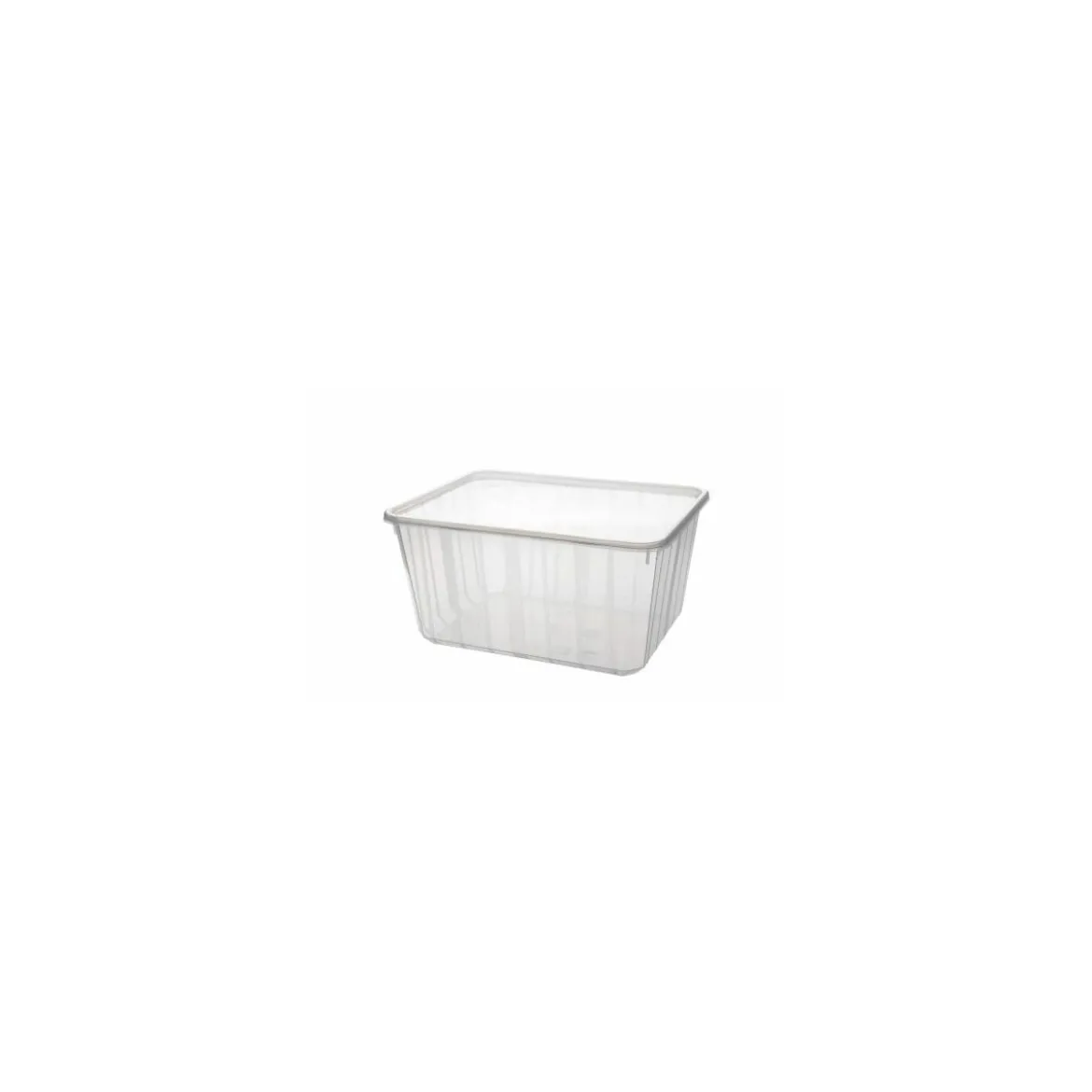 Boite Carty transparente avec couvercle PP 1800 ml - par 25