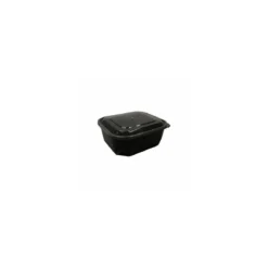 Boite à couvercle charnière pp noir 75 cl - par 288