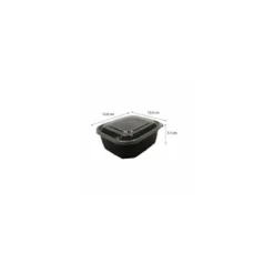 Boite à couvercle charnière pp noir 50 cl - par 408