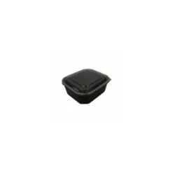 Boite à couvercle charnière pp noir 100 cl - par 300