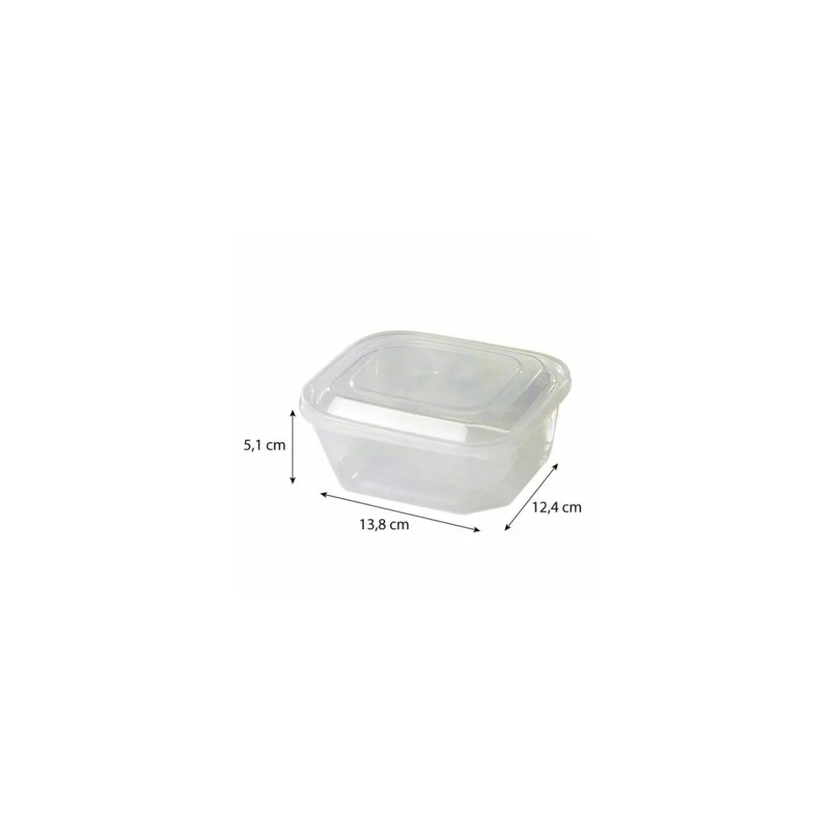 Boite à couvercle charnière PP translucide 50 cl - par 420