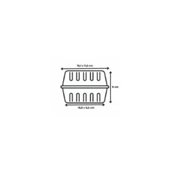 Boite Cristal Patipack 2 bouchées APET - par 400