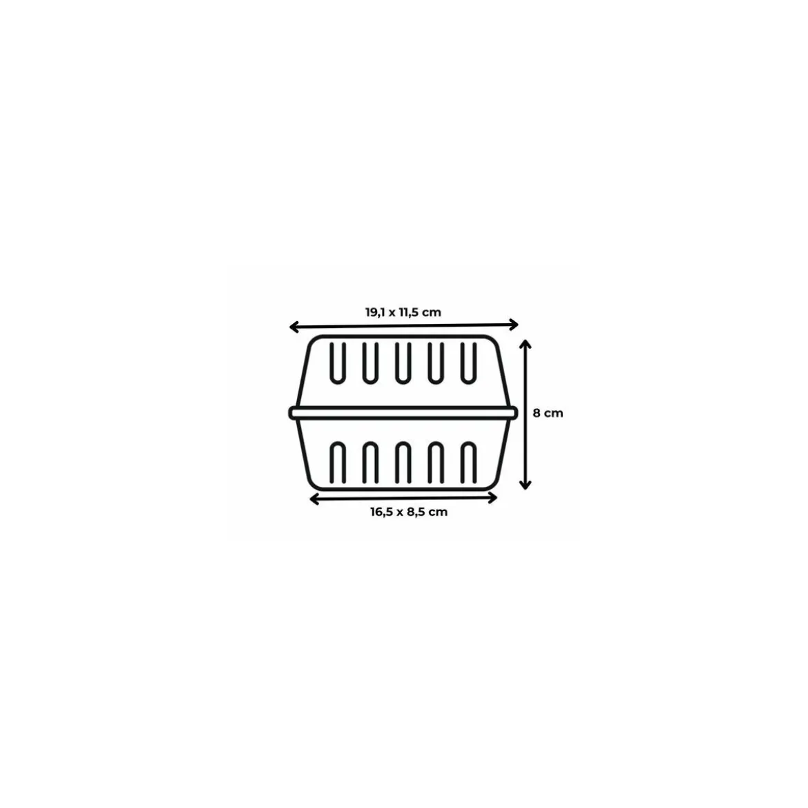 Boite Cristal Patipack 2 bouchées APET - par 400