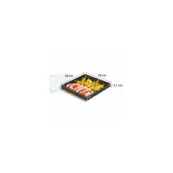 Boite Luxifood carton kraft noir 750 ml avec couvercle RPET - par 20