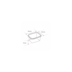 Boite plastique translucide Prestipack avec couvercle 1350 ml - par 200