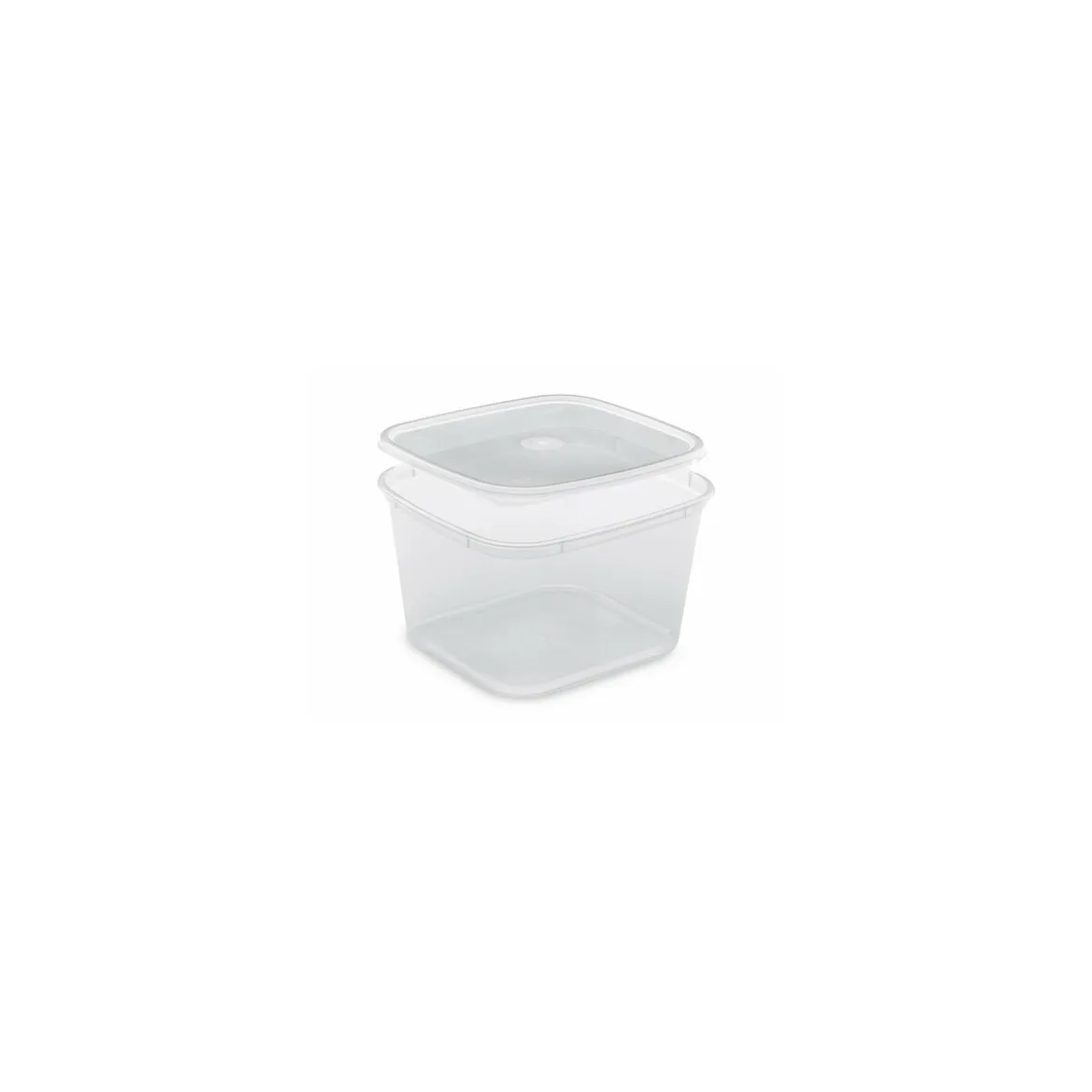 Boite plastique translucide Prestipack avec couvercle 1850 ml - par 200