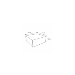 Boite pâtissière blanche en carton 16 x 11 x 10 cm - par 25