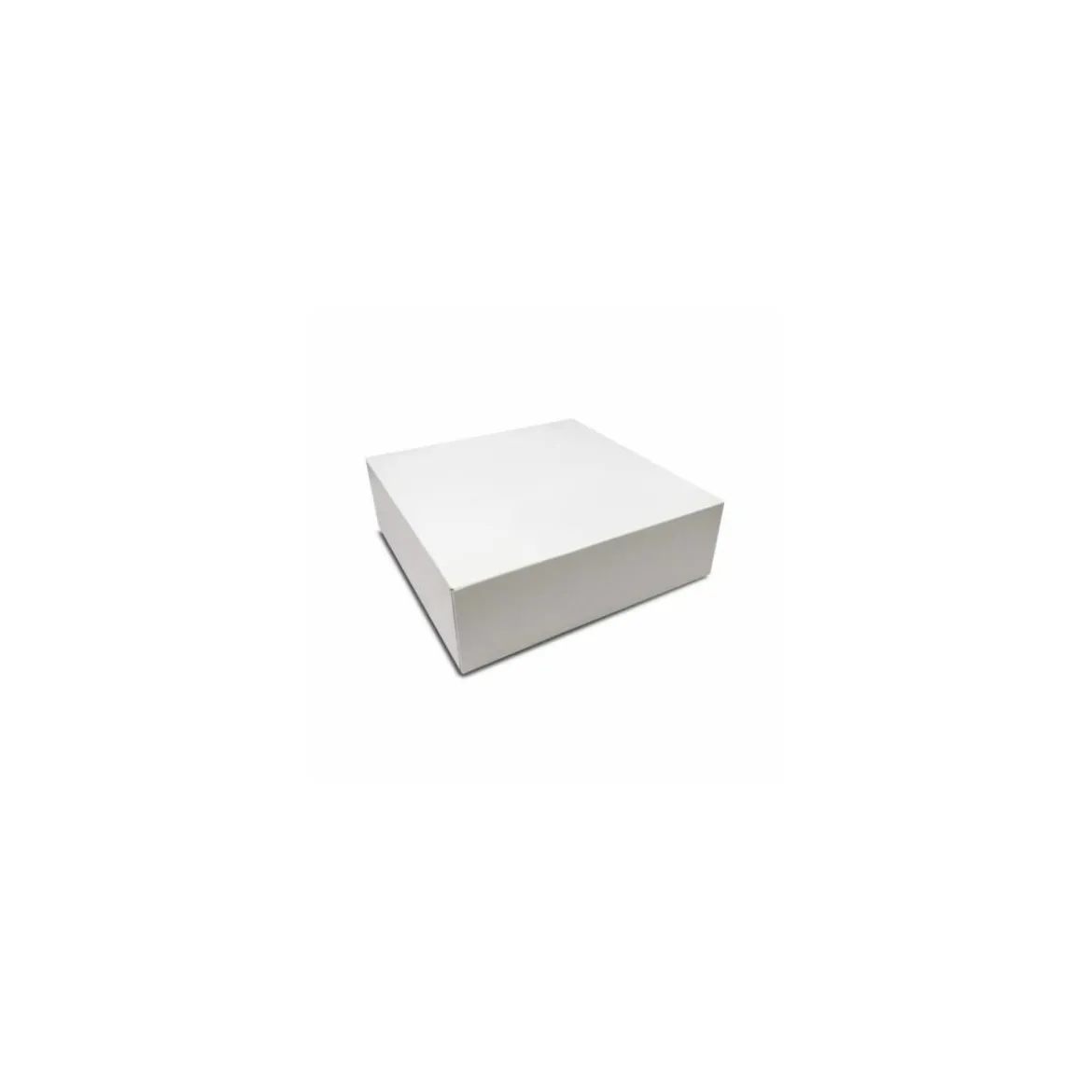Boite pâtissière blanche en carton 25 x 25 x 8 cm - par 50