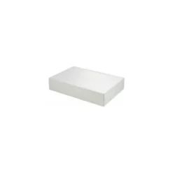 Boite traiteur carton blanc 35 x 26 x 6 cm - par 25
